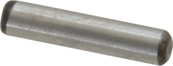 Value Collection - 3/32" Diam x 7/16" Pin Length Alloy Steel Standard Dowel Pin - C 50-58 Hardness, 1,800 Lb Breaking Strength, 1 Beveled & 1 Rounded End - Eagle Tool & Supply