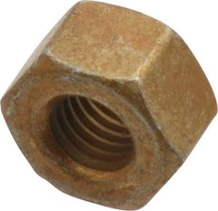 Value Collection - 1/4-28 UNF Steel Right Hand Hex Nut - 7/16" Across Flats, 0.264" High, Zinc Yellow Dichromate Cad & Waxed Finish - Eagle Tool & Supply