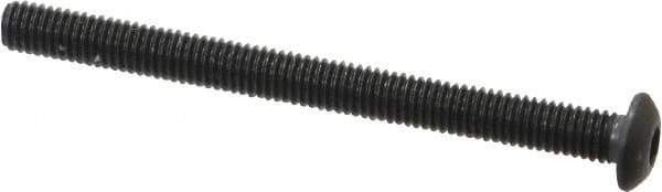 Value Collection - #10-32 UNF Hex Socket Drive, Button Screw - Alloy Steel, Black Oxide Finish, Fully Threaded, 2-1/4" Length Under Head - Eagle Tool & Supply