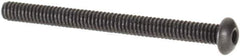 Value Collection - #0-80 UNF Hex Socket Drive, Button Screw - Alloy Steel, Black Oxide Finish, Fully Threaded, 3/4" Length Under Head - Eagle Tool & Supply