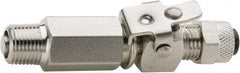 Parker - 1/4" OD, Grade 316Stainless Steel Single End Shutoff Pipe Coupler - 150 Max Working psi, 1/2" Hex, Comp x MNPT Ends - Eagle Tool & Supply