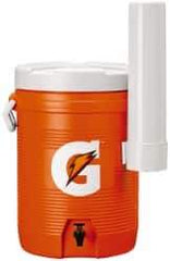 Gatorade - 5 Gal Beverage Cooler - Plastic, Orange/White - Eagle Tool & Supply