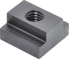 Gibraltar - 5/16-18 Tapped Through T Slot Nut - 1/2" Slot Width, 7/8 x 9/32" Base Width x Height, 7/8 x 1/2" OAL x Height - Eagle Tool & Supply