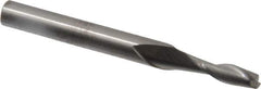 RobbJack - 3/16", 5/8" LOC, 1/4" Shank Diam, 2-1/2" OAL, 2 Flute, Solid Carbide Square End Mill - Single End, Uncoated, Spiral Flute, 30° Helix, Centercutting, Right Hand Cut, Right Hand Flute, Series C8-203 - Eagle Tool & Supply