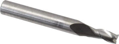 RobbJack - 3/16", 3/8" LOC, 1/4" Shank Diam, 2" OAL, 3 Flute, Solid Carbide Square End Mill - Single End, Uncoated, Spiral Flute, 30° Helix, Centercutting, Right Hand Cut, Right Hand Flute, Series C8-301 - Eagle Tool & Supply