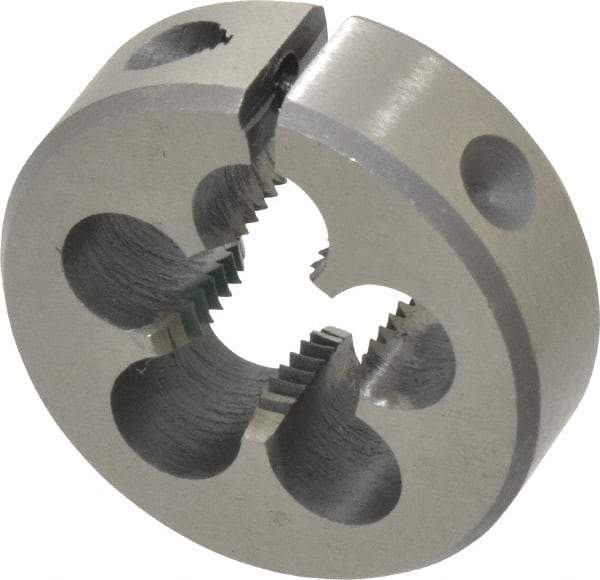 Interstate - M14x1.50 Metric Fine Thread, 1-1/2" Outside Diam High Speed Steel Round Die - Right Hand Thread, Adjustable - Exact Industrial Supply