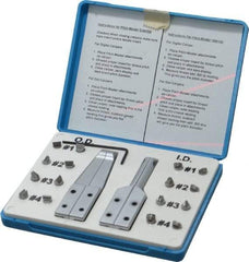 SPI - Chrome Caliper Inside & Outside Diameter Attachment - 16 Pieces, 0.6, 1, 1.5 & 2.5 to 1, 1.5, 2.5 & 4mm Pitch, For Use with 6" Dial or Electronic Calipers - Eagle Tool & Supply