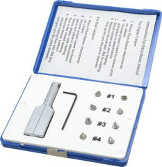 SPI - Chrome Caliper Inside Diameter Attachment - 8 Pieces, 0.6, 1, 1.5 & 2.5 to 1, 1.5, 2.5 & 4mm Pitch, For Use with 6" Dial or Electronic Calipers - Eagle Tool & Supply