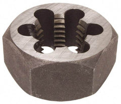 Interstate - 1-3/8 - 12 UNF Thread, 2-3/8" Hex, Right Hand Thread, Hex Rethreading Die - High Speed Steel, 1" Thick - Exact Industrial Supply