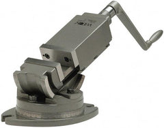 Wilton - 3" Jaw Width, 3" Jaw Opening Capacity, 2-Way Angle Swivel Machine Vise - Manual Operation, 1 Station, 11-1/4" Long x 5-45/64" High x 1-5/16" Deep, Alloy Steel - Eagle Tool & Supply