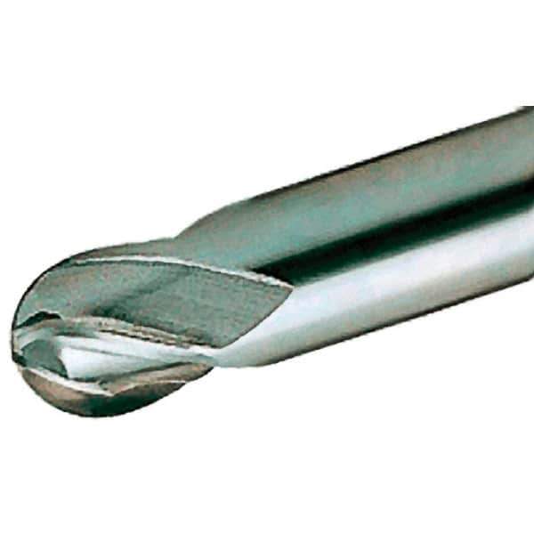 Iscar - 16mm Diam, 16mm LOC, 4 Flute Solid Carbide Ball End Mill - TiAlN Finish, Single End, 76mm OAL, 16mm Shank Diam, Spiral Flute - Eagle Tool & Supply