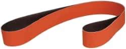 3M - 2" Wide x 72" OAL, 60 Grit, Ceramic Abrasive Belt - Ceramic, Medium, Coated, YF Weighted Cloth Backing, Wet/Dry, Series 984F - Eagle Tool & Supply