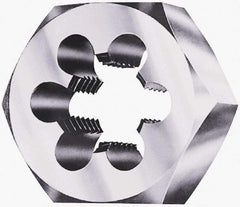 Interstate - 1-12 UNF Thread, 1-13/16" Hex, Left Hand Thread, Hex Rethreading Die - Carbon Steel, 1" Thick - Exact Industrial Supply