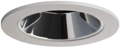 Cooper Lighting - 5-1/16 Inch Wide, White Reflector Fixture Trim - Aluminum - Eagle Tool & Supply