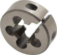 Interstate - 7/16-24 UNS Thread, 1" Outside Diam High Speed Steel Round Die - Right Hand Thread, Adjustable - Exact Industrial Supply