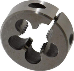 Interstate - 5/8-12 UNS Thread, 1-1/2" Outside Diam High Speed Steel Round Die - Right Hand Thread, Adjustable - Exact Industrial Supply