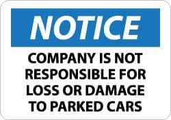 NMC - "Notice - Construction Site - No Trespassing", 10" Long x 14" Wide, Fiberglass Safety Sign - Rectangle, 0.095" Thick, Use for Security & Admittance - Eagle Tool & Supply