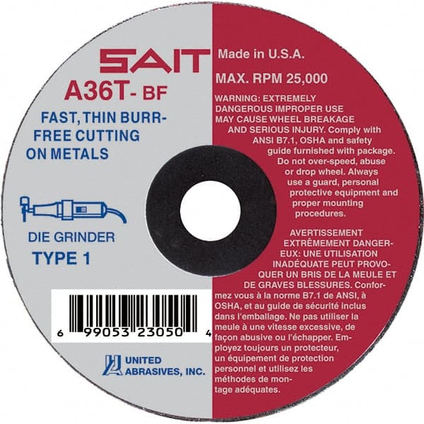 Sait - Cutoff Wheel - - Exact Industrial Supply