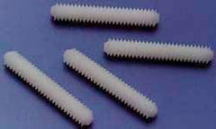 Micro Plastics - 1/4-20 2" OAL Fully Threaded Stud - Nylon, Nylon Finish - Eagle Tool & Supply