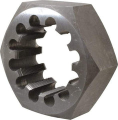 Interstate - 3-1/4 - 12 UNS Thread, 5" Hex, Right Hand Thread, Hex Rethreading Die - Carbon Steel - Exact Industrial Supply