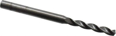 Kennametal - 5/32" 130° Solid Carbide Jobber Drill - Bright Finish, Right Hand Cut, Spiral Flute, Straight Shank, 2.6" OAL, Standard Point - Eagle Tool & Supply