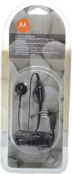 Motorola - GT Series, Push to Talk Microphone Earpiece with Microphone - Black, Use with Spirit Series GT Radios - Eagle Tool & Supply