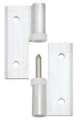 Sugatsune - 2-9/16" Long x 2-3/8" Wide x 9/64" Thick, Aluminum Cabinet Hinge - Aluminum Leaf with Polyacetal Bushing & 304 Pin, Aluminum Finish - Eagle Tool & Supply