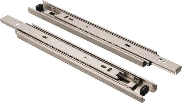 Sugatsune - 9-27/32" Slide Length, 9-9/16" Travel Length, Stainless Steel Ball Bearing Slide - 92 Lb Capacity at Full Extension - Eagle Tool & Supply
