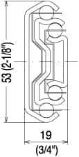 Sugatsune - 13-3/4" Slide Length, 15-3/16" Travel Length, Stainless Steel Ball Bearing Slide - 260 Lb Capacity at Full Extension - Eagle Tool & Supply