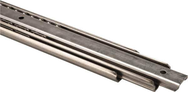 Sugatsune - 21-11/16" Slide Length, 23" Travel Length, Stainless Steel Ball Bearing Slide - 188 Lb Capacity at Full Extension - Eagle Tool & Supply