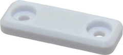 Sugatsune - 1-25/32" Long x 43/64" Wide x 7/32" High, Polyacetal, Neodymium & 316 Stainless Plastic Cased Magnet Catch - White Finish, 9.9 Magnetic Force, 15/16" Long Strike, 19/32" Wide Strike - Eagle Tool & Supply