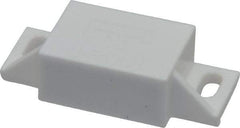 Sugatsune - 1-31/32" Long x 53/64" Wide x 1/2" High, Polyacetal, Neodymium & 316 Stainless Sealed Neodymium Magnet Catch - White Finish, 9.9 Magnetic Force, 15/16" Long Strike, 19/32" Wide Strike - Eagle Tool & Supply