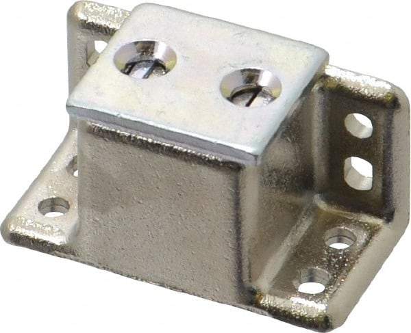 Sugatsune - 1-37/64" Long x 3/4" Wide x 3/4" High, Zinc Alloy Heavy Duty Magnetic Catch - Nickel Coated, 6.6 Magnetic Force, 7/8" Long Strike, 3/4" Wide Strike - Eagle Tool & Supply