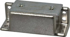 Sugatsune - 2-13/32" Long x 3/4" Wide x 3/4" High, Zinc Alloy Heavy Duty Magnetic Catch - Nickel Coated, 24.2 Magnetic Force, 1-11/16" Long Strike, 3/4" Wide Strike - Eagle Tool & Supply