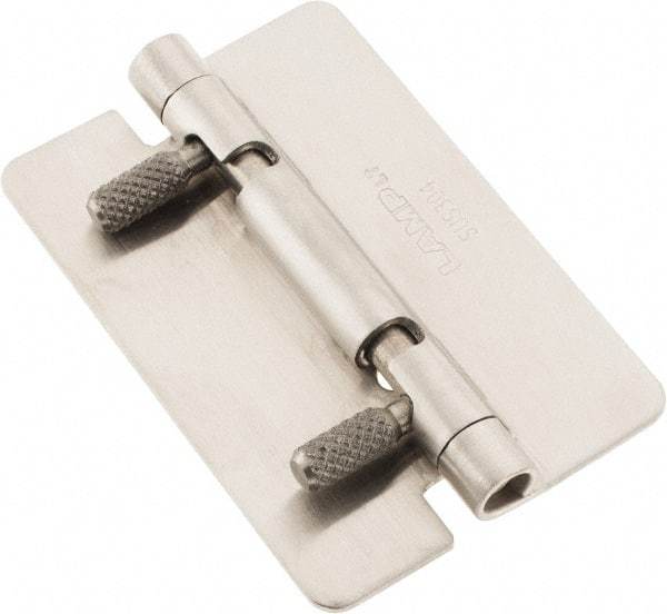 Sugatsune - 2-61/64" Long x 1-31/32" Wide x 1/16" Thick, Quick Release Hinge - Stainless Steel, Polished Finish - Eagle Tool & Supply