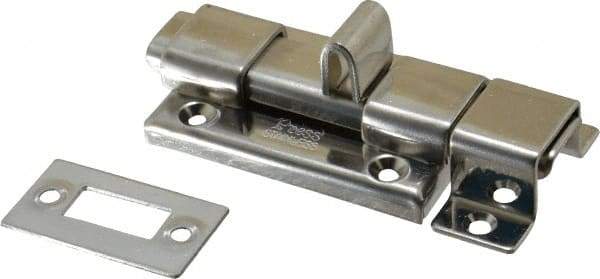 Sugatsune - 2-9/16" Long, 1-47/64" Wide Stainless Steel Slide Bolt - Polished - Eagle Tool & Supply