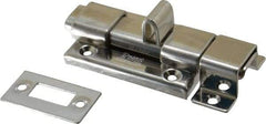 Sugatsune - 2-9/16" Long, 1-47/64" Wide Stainless Steel Slide Bolt - Polished - Eagle Tool & Supply