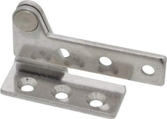 Sugatsune - 2-9/16" Long x 1-1/8" Wide x 1/8" Thick, Satin Finish Stainless Steel, Right Hand Overlay Pivot Hinge - 5/16" Pin Diam - Eagle Tool & Supply