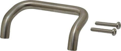Sugatsune - 15/32" Handle Diam, Satin Finish Stainless Steel Drawer Pull - 1-31/32" Projection, 3-25/32" Center to Center, 4-1/4" Wide - Eagle Tool & Supply