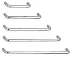 Sugatsune - 25/64" Handle Diam, Satin Finish Stainless Steel Drawer Pull - 1-3/8" Projection, 12" Center to Center, 316 Grade, 12-3/8" Wide - Eagle Tool & Supply