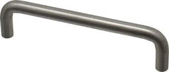 Sugatsune - 25/64" Handle Diam, Satin Finish Stainless Steel Drawer Pull - 1-3/8" Projection, 5" Center to Center, 316 Grade, 5-3/8" Wide - Eagle Tool & Supply