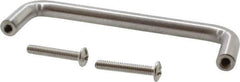 Sugatsune - 5/16" Handle Diam, Satin Finish Stainless Steel Drawer Pull - 1-11/32" Projection, 3-25/32" Center to Center, 316 Grade, 4-3/32" Wide - Eagle Tool & Supply