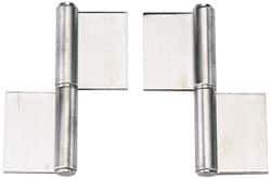 Sugatsune - 6" Long x 2-5/32" Wide x 15/32" Thick, Flag Hinge - Stainless Steel, Satin Finish - Eagle Tool & Supply