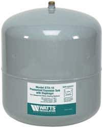 Watts - 6.0 Gallon Capacity, 15 Gallon Tank, 16 Inch Diameter, 20-13/16 Inch High, 1/2 Inch Port, Expansion Tank - Steel, Polymer Coating - Eagle Tool & Supply