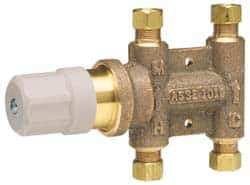 Watts - 3/8" Pipe Lead Free Brass Water Mixing Valve & Unit - Universal End Connections - Eagle Tool & Supply