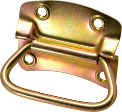 Value Collection - 3.62" Wide Plate x 2-47/50" High Plate, 3.62" Bail ID, Military Spec Chest Handle - 4-1/4" Wide x 3-3/4" High, Zinc Finish, 4 Holes - Eagle Tool & Supply
