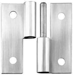 Made in USA - 2-1/2" Long x 2-1/2" Wide x 0.093" Thick, Slip Joint Hinge - Steel - Eagle Tool & Supply