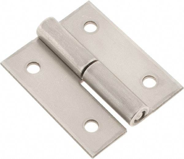 Made in USA - 2" Long x 1.68" Wide x 0.08" Thick, Slip Joint Hinge - Stainless Steel - Eagle Tool & Supply
