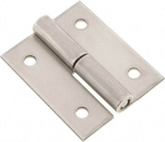 Made in USA - 2" Long x 1.68" Wide x 0.08" Thick, Slip Joint Hinge - Stainless Steel - Eagle Tool & Supply