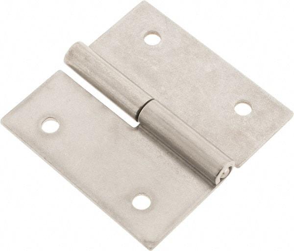 Made in USA - 2-1/2" Long x 2-1/2" Wide x 0.075" Thick, Slip Joint Hinge - Stainless Steel - Eagle Tool & Supply